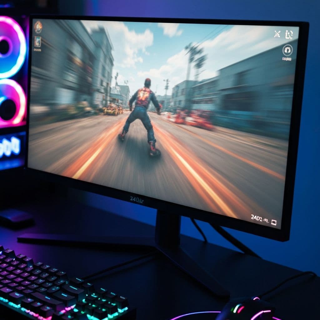 High refresh rate gaming monitor display